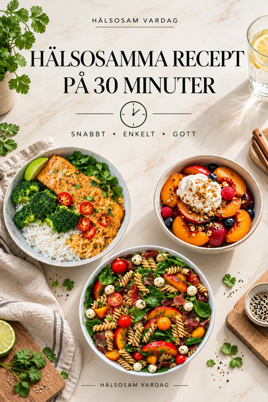 Hälsosamma recept på 30 minuter